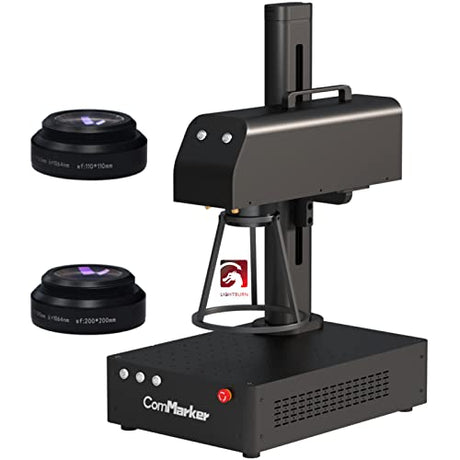 ComMarker B4 20W Fiber Laser Engraver,LightBurn Compatible Laser Engraving Machine with 2 Different Size Lens,2-in-1 Desktop and Handheld Fiber Laser ComMarker