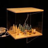 MECCANIXITY Acrylic Display Case with LED Light, 8"x6"x14" Clear Display Box Figures Display Case for Collectibles MECCANIXITY