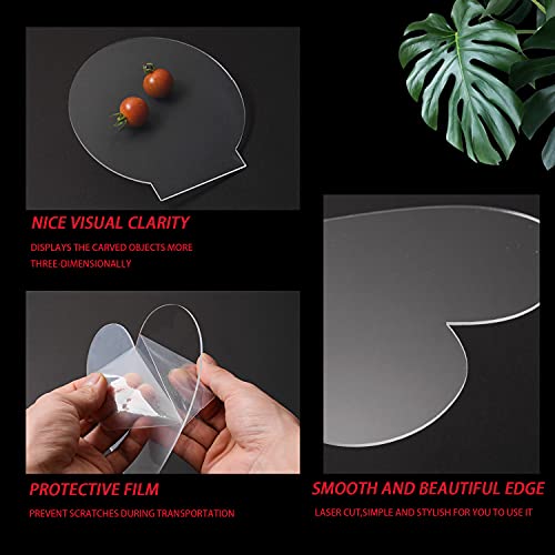 Star-Power 2mm Acrylic Sheet Clear Cast Plexiglass Panel Thick Plastic Glass Board with Double Sided Protective(5.8inchx 3.1inch) for LED Light Base MixTeach