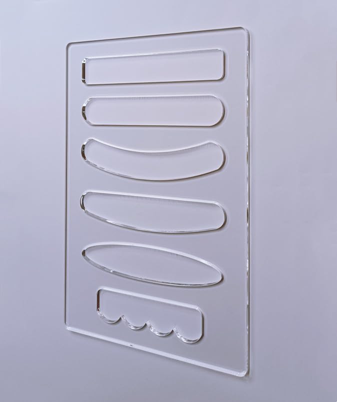 Charcuterie Board Handle Template,Acrylic Router Template,6 in 1 Grab Handle Router Template,Woodworking Router Template (11.75x7.75") Yuxuanish