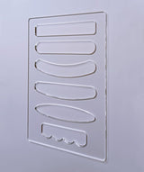 Charcuterie Board Handle Template,Acrylic Router Template,6 in 1 Grab Handle Router Template,Woodworking Router Template (11.75x7.75") Yuxuanish