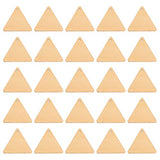 EXCEART 100pcs Wooden Cutouts for Crafts Triangle Wood Cutout Unfinished Painting Wooden Pieces Slices with Hole Pendant Ornaments 40mm EXCEART