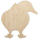 Fluffy Duck Butt Looking Behind Unfinished Wood Shape Piece Cutout for DIY Craft Projects - 1/8 Inch Thick - 4.70 Inch Size Sniggle Sloth