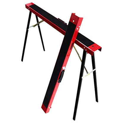 TOMAX Portable Folding Sawhorse Heavy Duty 275lb Weight Capacity Each Twin Pack - WoodArtSupply