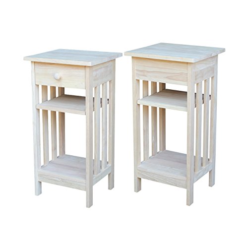 International Concepts Mission Telephone Stand, Unfinished IC International Concepts