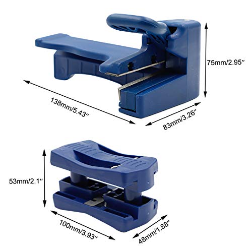 Luomorgo 2 Pcs Edge Banding Trimmer & Handle Edge Trimmer, Mini Plastic PVC Plywood Melamine Wood Veneer Double Edge Band Cutter, Manual Trimming Luomorgo