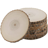 Sancodee 8 Pcs Large Unfinished Wood Slices, 8-9 Inches Wood Slabs for Centerpieces Natural Wooden Circle, DIY Wood Centerpieces for Tables Wedding Sancodee