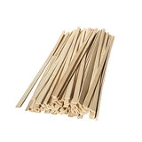 50 Pcs Natural Bamboo Thin Wood Strips 15.5 Inches Long Craft Popsicle Balsa Sticks DIY Bamboo Plank for House Aircraft Ship Boat School Projects Yarrkc
