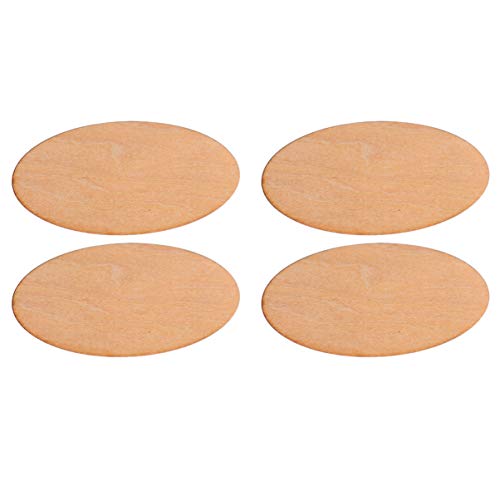 EXCEART Wood Cutout Shapes 20pcs Unfinished Wood Oval Circle Wood Pieces Blank Ornaments Wooden Cutouts for DIY Crafts Painting Engraving Wood DIY - WoodArtSupply