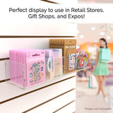 Marketing Holders 2 Pack Slatwall Acrylic Retail Tray Four Compartment 15.75" Wide x 4.75" Deep Clear Product Merchandise Storage Organizer for Marketing Holders