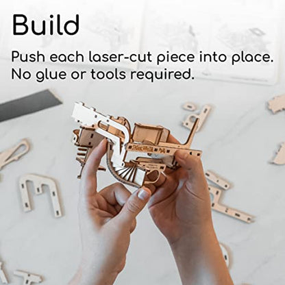 Intrism Mini - 3D Puzzle & Wooden Marble Maze for Kids & Adults, Ages 12+, Labyrinth Gravity Maze Game - Brain Teaser Gift, 6" Maze Cube Puzzle Box