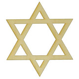 Unfinished Hollow Star of David Wood Cut Out Available in a Variety of Sizes and Thicknesses (1/8” Thickness, Small 4" x 4.5" (Package of 10)) LKN ART