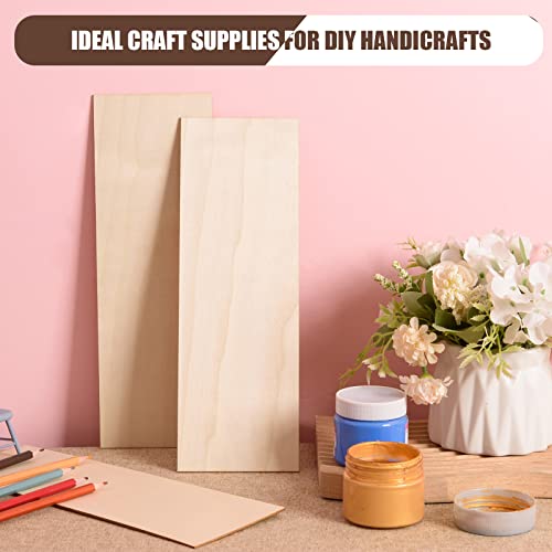 12 Pack Basswood Sheets for Crafts 12 x 4 x 1/8 Inch-3 mm Thick Unfinished Plywood Sheets Thin Craft Wood Sheets Boards for Drawing,Painting, Wood AWIZOM