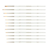 MyArtscape Miniature Paint Brushes with Holder, Set of 12 for Detail & Fine Point Painting - use with Acrylic, Watercolor, Oil, Gouache - for MyArtscape