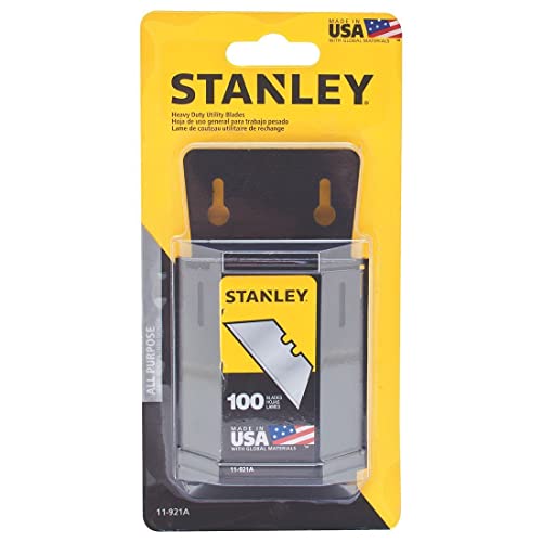 Stanley Hand Tools 11-921A 100 Pack Utility Knife Blades & Dispenser Stanley
