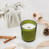 Upgraded Thick Wooden Candle Wicks 5.1 X 0.5 Inch Natural Candle Wood Wicks with Stand Candle Cores for DIY Candle Making Craft Smokeless Wood Wicks Phinicco