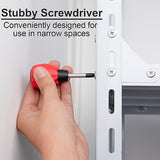 KURUI Magnetic Screwdriver Set, 6-Piece Screw Drivers Tool Set 3 Phillips and 3 Flat Head, Standard Screw Driver and Stubby Screwdriver Have KURUI