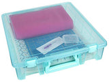 ArtBin 6955AA Super Satchel 1-Compartment Box, Art & Craft Organizer, 1-Pack, Translucent Aqua ArtBin