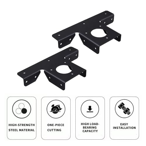 Heavy Duty Pergola Brackets, 2 Pcs Pergola Corner Brackets, 3-Way Pergola Extension T Brackets Adjustable, for 4x4" (Actual Size: 3.5x3.5") Post - WoodArtSupply