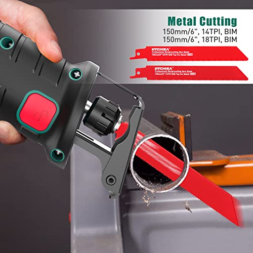 HYCHIKA Reciprocating Saw, 18V MAX Cordless Saw with 2.0Ah Battery, 2800SPM,7/8" Stroke Length, Variable Speed, Tool-Free Blade Change, 6 Saw Blades HYCHIKA BETTER TOOLS FOR BETTER LIFE