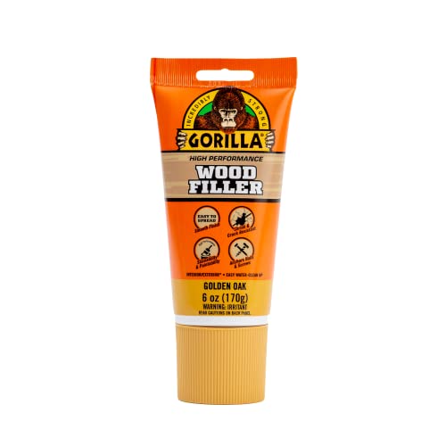 Gorilla All Purpose Wood Filler, 6oz Tube, Golden Oak (Pack of 1) Gorilla