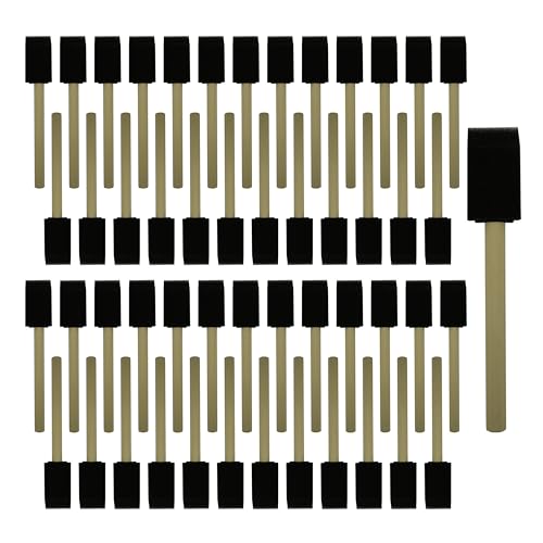 Fewanland 1" Foam Brush Set High Density Foam 50pcs FEWANLAND
