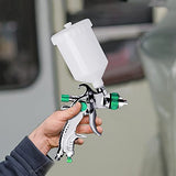 HVLP Spray Gun Kit, Automotive Paint Spray Paint Gun with 3 Nozzles 1.4 mm 1.7 mm 2.0 mm, 600cc Cup and Cup Systerm Connector, Air Spray Gun Aflybltol