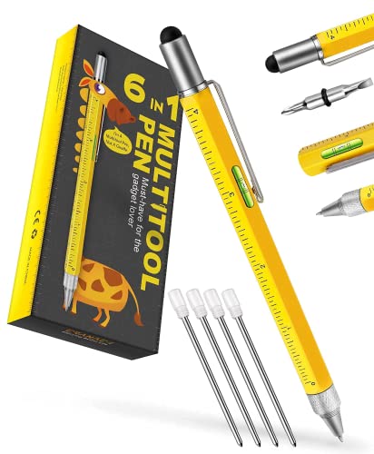 RAK 2-in-1 Multi-Tool Pen Set (2 Pack) Dad Christmas Gifts for Men - LED  Tactical Pen Light, Stylus, Ruler, Level, Bottle Opener, Screwdriver,  Ballpoint - Stocking Stuffer Gifts for Him 