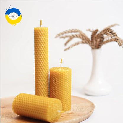 Natural Beeswax Sheets for Candle Making - DIY Beeswax Candle Rolling Kit for Kids & Adults - WoodArtSupply