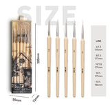 HIMI Gouache/Paint Detail Brushes Set 5 Pcs for Acrylic Oil Watercolor Face & Body Gouache Painting Nice Gift Art hobbyist,Adults (Yellow, Detail HIMI