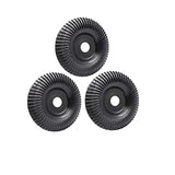 3pcs Wood Carving Disc 4 Inch Wood Shaping Wheel Titanium Steel Wood Grinding Shaping Disk Grinder Wheel Disc for Angle Grinders with 5/8” Arbor AZB AZB