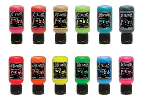 Dyan Reaveley Dylusions 2020 Paints – 12 Colors - Acrylic Paints Bundle - 12 Items - WoodArtSupply