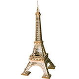 ROBOTIME Assembly Famous World Architecture Eiffel Tower Exquisite Wood Craft Kits for Kids Best Model Kits and DIY Arts Projects for Adults ROBOTIME