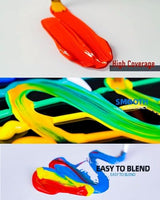 Fantastory Acrylic Paint Set, 24 Classic Colors(2oz/60ml), Professional Craft Paint, Art Supplies Kit for Adults & Kids, Halloween Pumpkin Fantastory