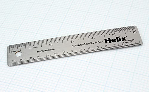 Helix Stainless Steel Ruler 6" / 15cm (13006) Maped Helix USA