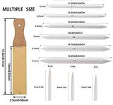 N NOROCME 12 PCS Blending Stumps and Tortillions Paper Art Blenders with Sandpaper Pencil Sharpener Pointer for Student Artist Charcoal Sketch N NOROCME
