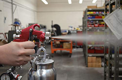 Astro Pneumatic Tool 4008 Spray Gun with Cup - Red Handle 1.8mm Nozzle - WoodArtSupply