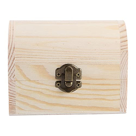 BESPORTBLE 1pc Box Wooden Jewelry Box containers with lids Jewelry Chest Desktop Holder Unfinished Wooden Treasure Chest Jewelry Wooden Case Jewelry BESPORTBLE