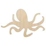 Octopus Solid Unfinished Wood Shape Piece Cutout for DIY Craft Projects - 1/4 Inch Thick - 6.25 Inch Size Sniggle Sloth