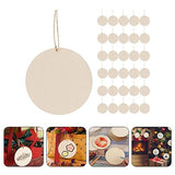 Zerodeko 1 Set Wooden Slices Label Pendant Unfinished Wood Slices Craft Pendant with Hole Decorations Set Wood Chips Wooden Christmas Decorations Zerodeko