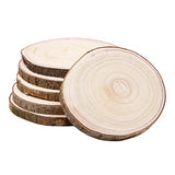 FORACKS Natural Round Wood Slices 6 Pack 8-9 inches Unfinished Wood kit Circles DIY Crafts Wood Ornament Discs FORACKS