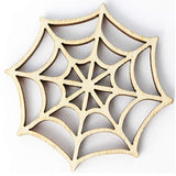 Spider Web Halloween Unfinished Wood Laser Cut Out Cutout Shape Crafts Sign DIY Ready to Paint or Stain Texan Wood Crafts