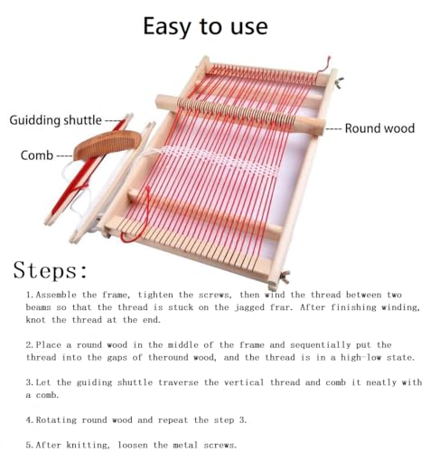UYISMML DIY Wooden Weaving Loom Kit, Wooden Multi-Craft Weaving Loom Large Frame, DIY Suit Wooden Multifunctional Handcraft Weaving Looms, The Best UYISMML
