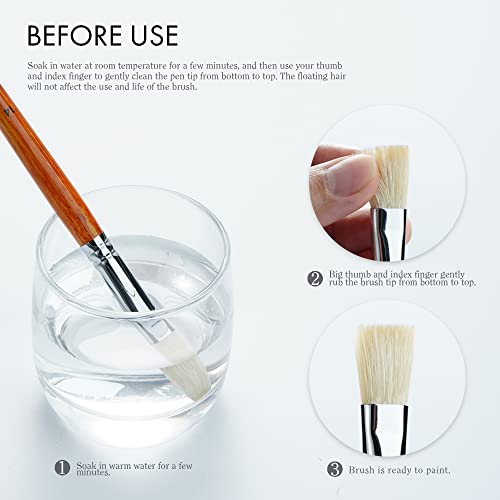 ARTIFY Oil Paint Brushes Set, 15Pcs Professional Natural Chungking Bristle Acrylic Paint Set, Perfect for Oil and Acrylic Painting, Long and Heavy ARTIFY art supplies