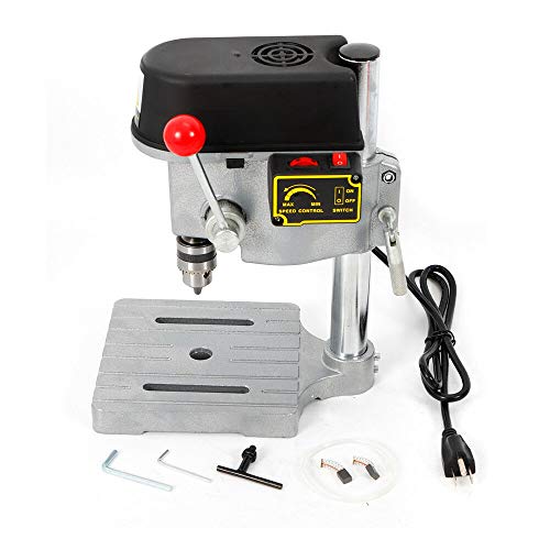 110V 340W 0-16000rpm 3-Speed Heavy Duty 1-10mm Bench Drill Press Workshop Mounted Drilling Chuck Drilling Stand Chuck Adjust Metal Wood Plastic Open - WoodArtSupply