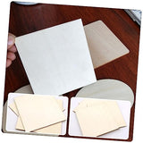 SEWOART 16pcs Pieces Square Wood Chips Wooden Cutouts Board Wooden Pallets Unfinished Wood Tiles Wooden Square Cutouts Wooden Squares for Crafts SEWOART