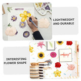 Gogogmee 1 Set Painting Flower Wood Piece Wooden Flower Discs Crafts Unfinished Wood Slices Wood Cutouts Shapes Kids Arts and Crafts DIY Painting Gogogmee