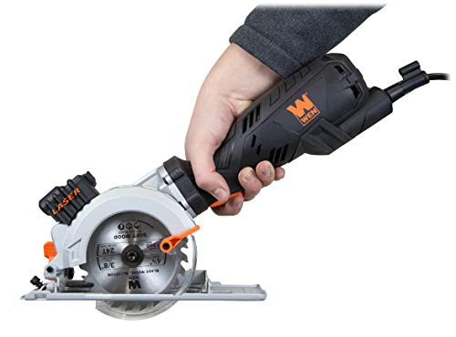 WEN 3625 5-Amp 4-1/2-Inch Beveling Compact Circular Saw with Laser and Carrying Case WEN