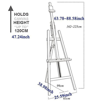 Mont Marte Floor Easel w/Tilt Beech Wood - WoodArtSupply