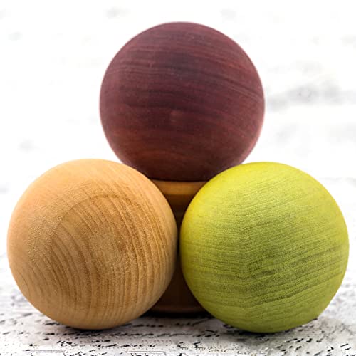 MOUYAT 20 PCS 2 Inch Round Wooden Balls, Unfinished Hardwood Balls, Natural Wood Craft Balls for Arts, Crafts, DIY Projects MOUYAT